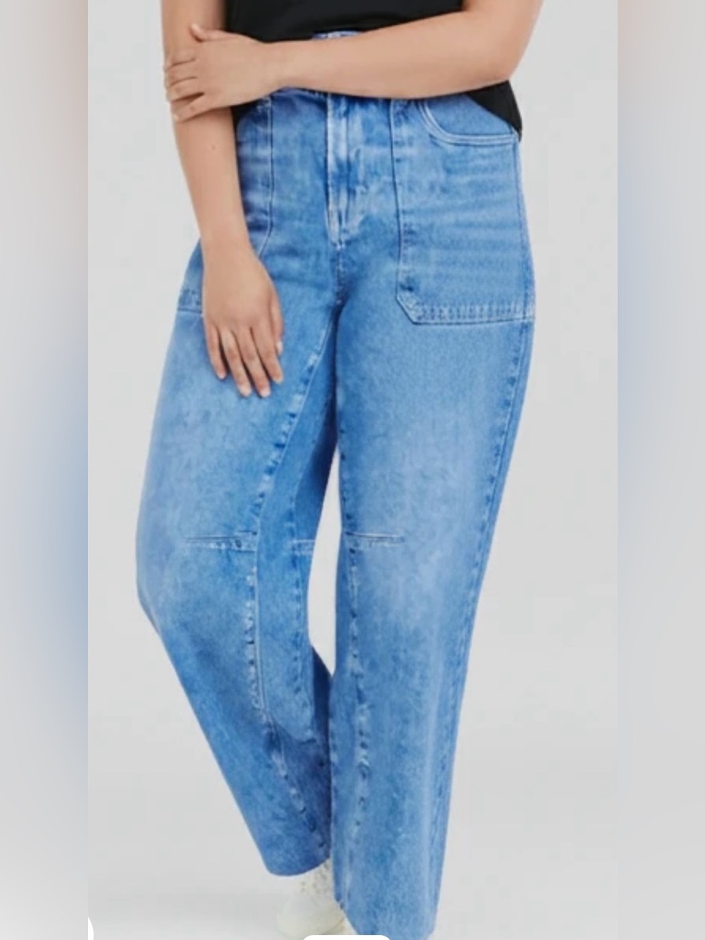 Free Assembly Light Wash Jeans Carpenter Barrel Raw Hem NWT Size 16
